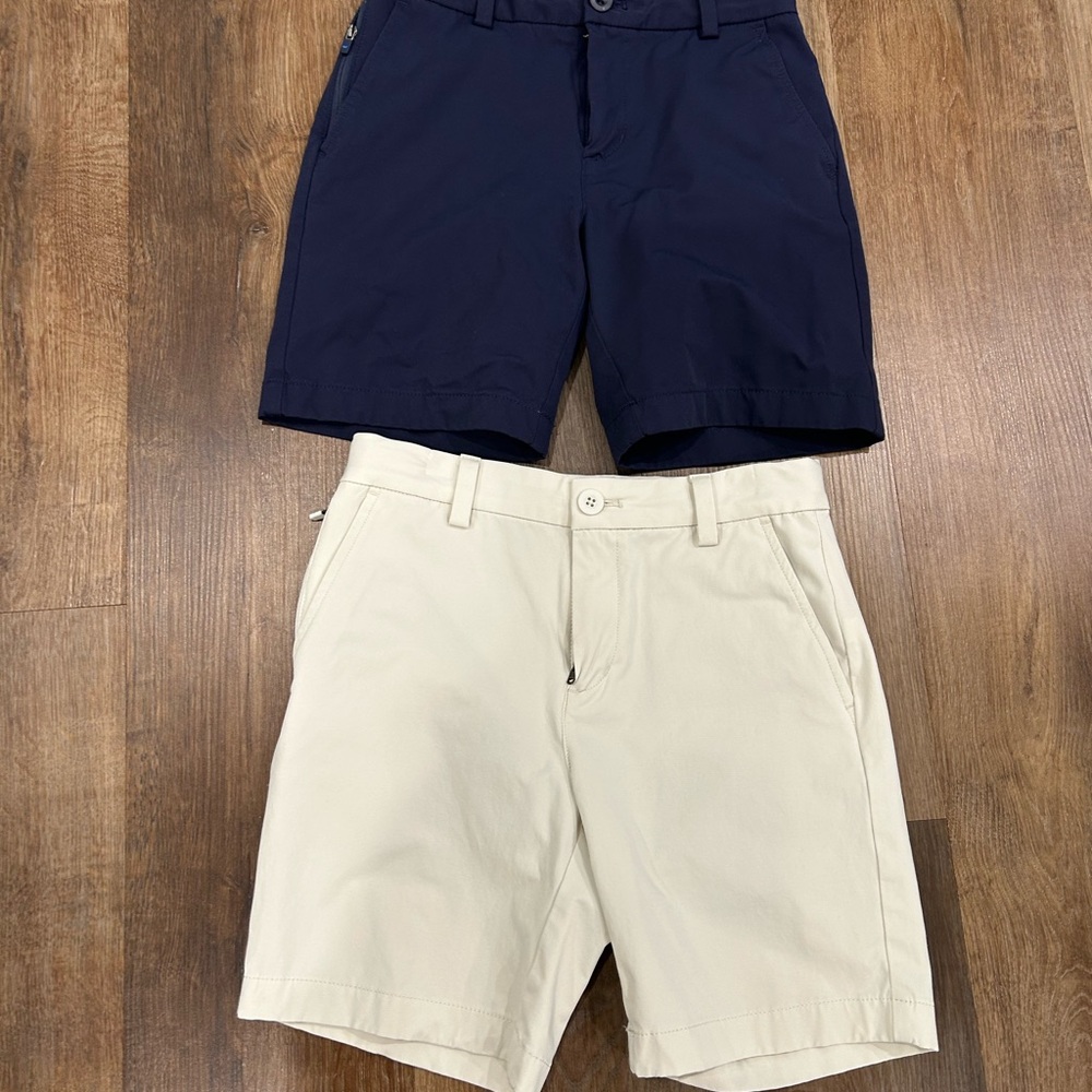 Vineyard Vines Navy and Cream Kids' Shorts Duo